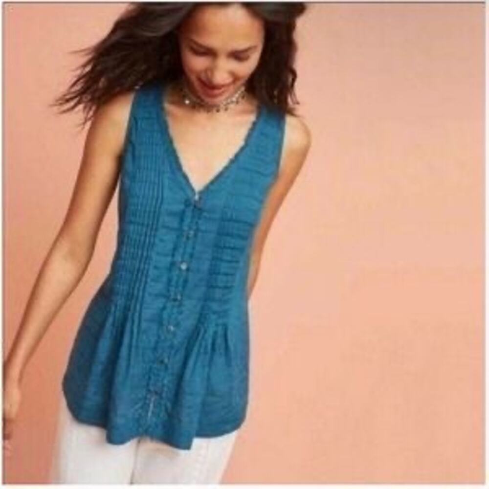 Maeve Anthropologie Top Women's Size XS Boho Chic Cottagecore Cotton Blend Fairy